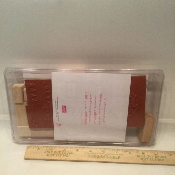 Stampin Up Take Shape Two Step Stampin Christmas Rubber Stamps Thank You - Picture 3 of 3